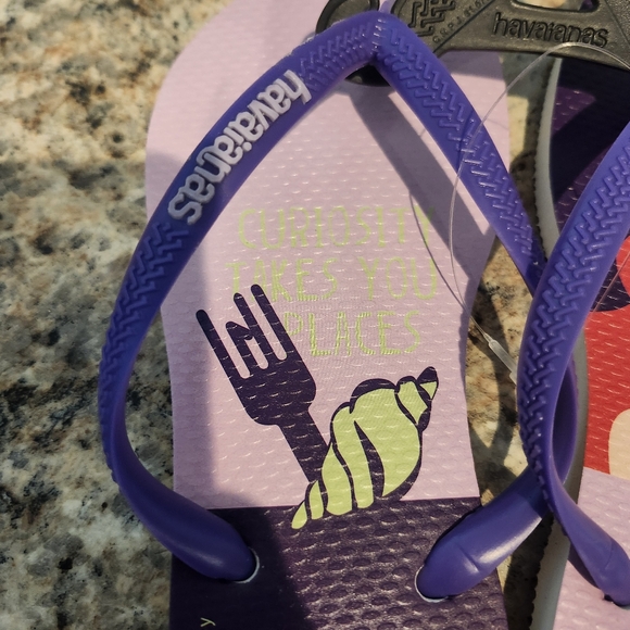 Havaianas Disney Princess Ariel Little Mermaid Thong Flip-Flops Sandal Girls 3/4 - Picture 4 of 7